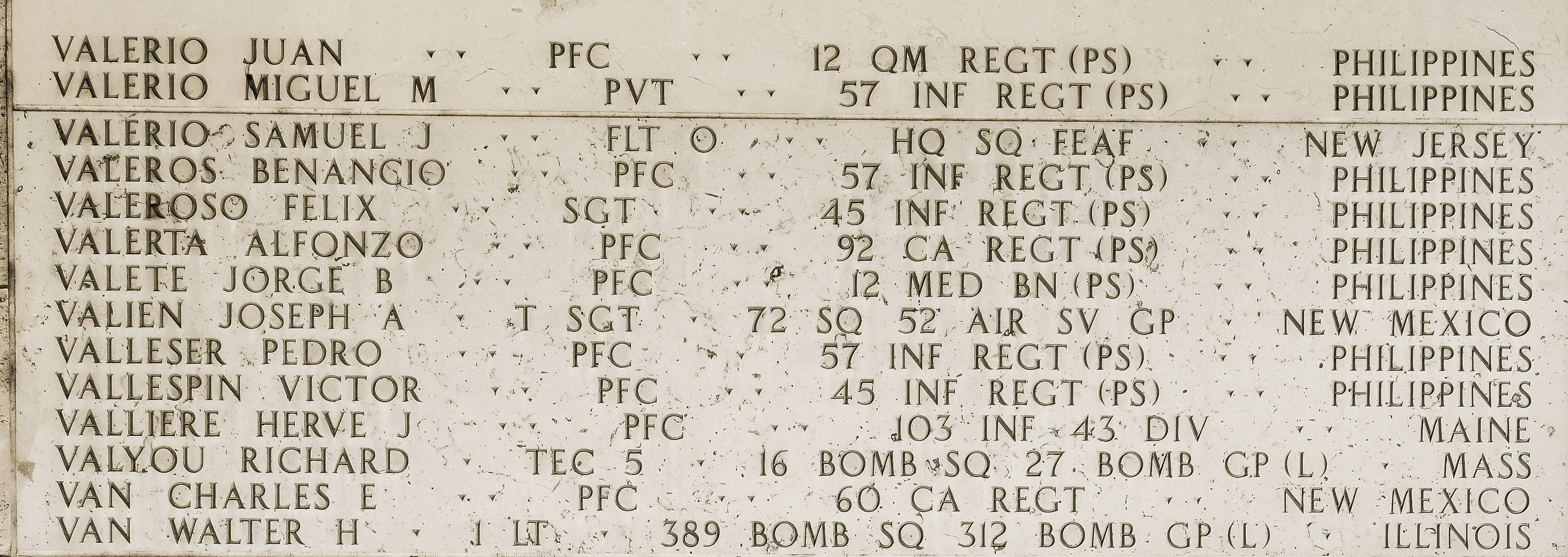 Joseph A. Valien, Technical Sergeant